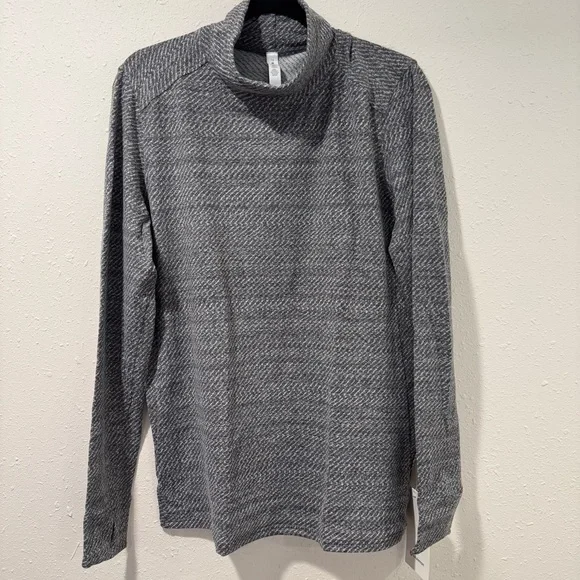 Lululemon Athletica Ready to Rulu Gray Patterned Turtleneck - Picture 1 of 5
